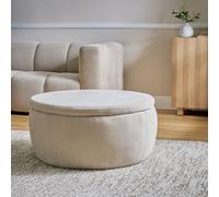Argos Home Joey Large Fabric Ottoman - Natural