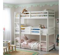 Argos Home Josie Triple Bunk Bed With 3Kids Mattress- White