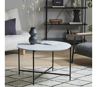 Argos Home Jules Round Coffee Table - Black & White