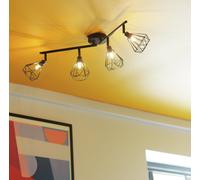 Argos Home Kanso 4 Light Spotlight - Black