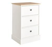 Argos Home Kensington 3 Drawer Bedside Table - Ivory