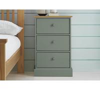 Argos Home Kensington 3 Drawer Bedside Table - Sage Green