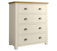 Argos Home Kent 4 Wide Chest of Drawer - Cream and Oak