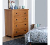 Argos Home Kent Wide 4 Drawer Chest - Oak