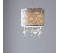 Argos Home Kids Grey Stars Easy Fit Lampshade - 25cm