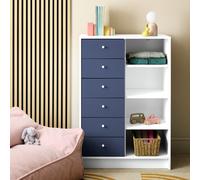 Argos Home Kids Malibu 6 Drawer Chest - Blue & White