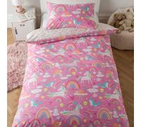 Argos Home Kids Pink Unicorn Bedding Set - Single