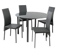 Argos Home Lido Grey Dining Table & 4 Grey Chairs