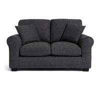 Argos Home Lisbon Fabric 2 Seater Sofa - Charcoal