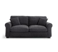 Argos Home Lisbon Fabric 3 Seater Sofa - Charcoal