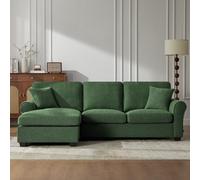 Argos Home Lisbon Fabric Left Hand Corner Chaise Sofa - Green