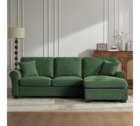 Argos Home Lisbon Fabric Right Hand Corner Chaise Sofa Bed - Green