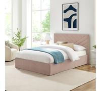 Argos Home Luca Small Double End Lift Ottoman Bed - Pink
