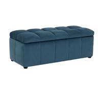 Argos Home Maisie Velvet Large Storage Ottoman - Blue