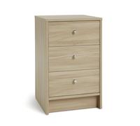 Argos Home Malibu 3 Drawer Bedside Table - Beech Effect