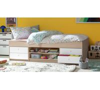 Argos Home Malibu Storage Cabin Bed - White and Acacia