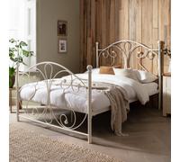 Argos Home Marietta Double Metal Bed Frame - White