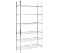 Argos Home Metal 6 Tier Shelving Unit - Chrome