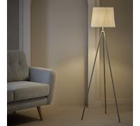 Argos Home Metal Tripod Base Only Floor Lamp - Chrome