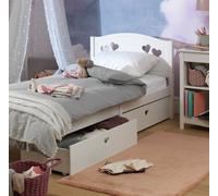 Argos Home Mia Single Bed Frame with 2 Drawers - White