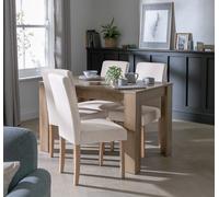 Argos Home Miami Oak Dining Table & 4 Brown Chairs
