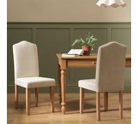 Argos Home Midback Pair of Fabric Dining Chairs - Cream