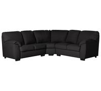 Argos Home Milano Leather Corner Sofa - Black