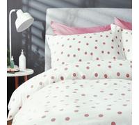 Argos Home Monochrome Spot Pink Bedding Set - Double