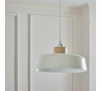 Argos Home Natural Metal and Wood Easy Fit Lampshade - 30cm