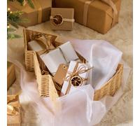 Argos Home Natural Woven Christmas Tree Shape Gift Basket