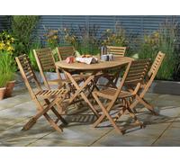 Argos Home Newbury 6 Seater Folding Wooden Patio Set