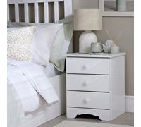 Argos Home Nordic 3 Drawer Bedside Table - White