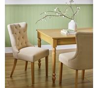Argos Home Novara Pair of Fabric Dining Chair - Cream