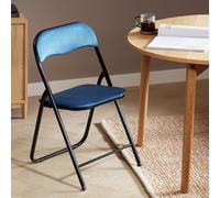 Argos Home Nyla Velvet Folding Dining Chair - Blue