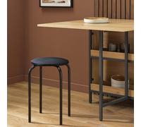 Argos Home Nyla Velvet Stacking Stool - Black