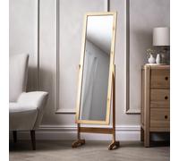 Argos Home Oak Free Standing Cheval Mirror - 146x41cm
