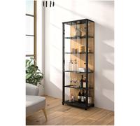 Argos Home Optima 2 Door Display Cabinet with Light- Natural