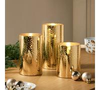 Argos Home Pack of 3 Gold LED Candles Christmas Decoration