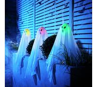 Argos Home Pack of 3 Halloween Light Up Ghosts Decoration
