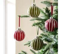 Argos Home Pack of 4 Glass Christmas Bauble - Multicolour