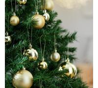 Argos Home Pack Of 49 Shatterproof Christmas Baubles - Gold