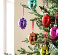 Argos Home Pack of 6 Egg Shaped Christmas Baubles
