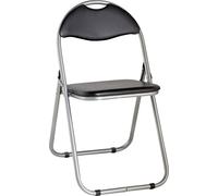 Argos Home Padded Faux Leather Folding Office Chair - Black