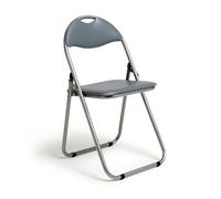 Argos Home Padded Faux Leather Folding Office Chair - Grey