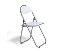 Argos Home Padded Faux Leather Folding Office Chair - White