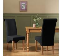 Argos Home Pair of Midback Dining Chair - Black