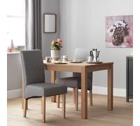 Argos Home Pair of Midback Skirt Tweed Fabric Dining Chairs