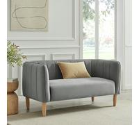 Argos Home Pandora Velvet 2 Seater Sofa - Grey