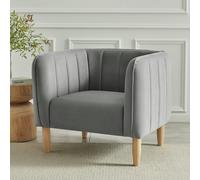 Argos Home Pandora Velvet Armchair - Grey