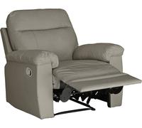 Argos Home Paolo Leather Mix Manual Recliner Chair - Grey